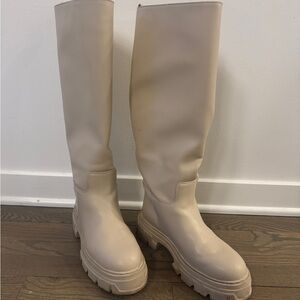 H&M Beige Knee-High Boots